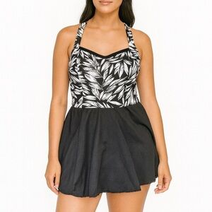 Pacific Connections Monochrome Leaf Kids One Piece